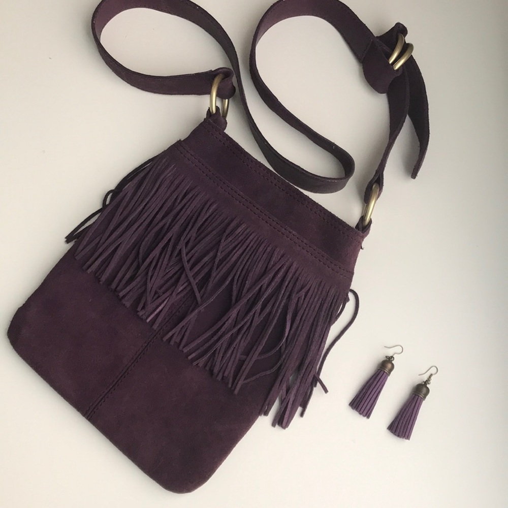 Tassel earrings w/ Ugg purse